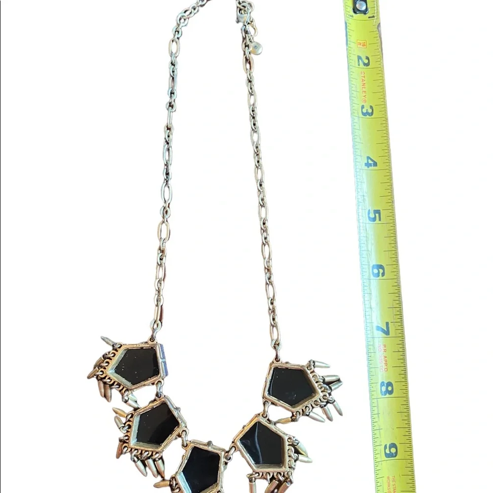 J Crew Vintage Gold and Black Adjustable Necklace